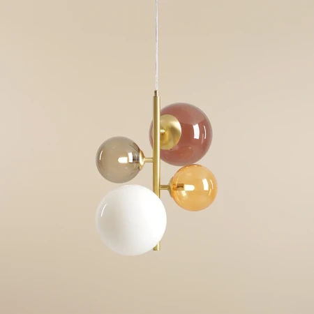 Lampa wisząca designerska BLOOM 4 MULTICOLOUR 1111L40 - Aldex